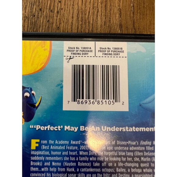 Finding Dory DVD 2016 Animated Movie Ellen DeGeneres Albert Brooks Pre-Owned - Picture 3 of 4